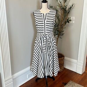 Black and White stripe dress with pockets